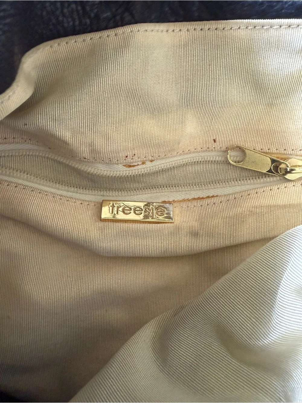 Black Leather Hobo Bag with Gold Grommet Detail